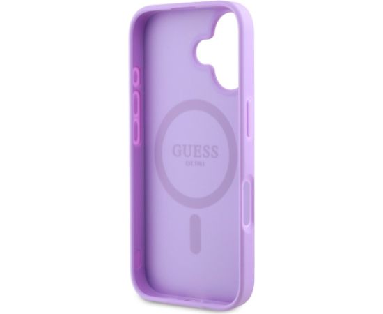 Guess PU Grained Classic Logo MagSafe Case Aizsargapvalks priekš Apple iPhone 16 Neoriģinālie Maciņi