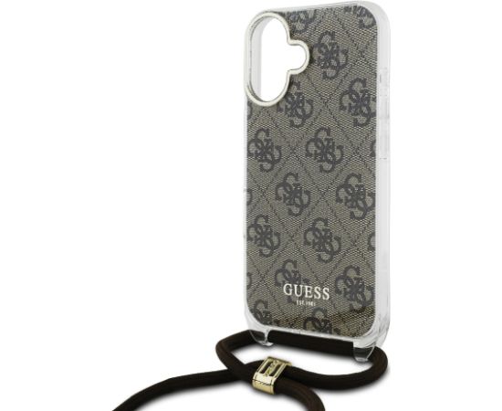 Guess IML 4G Printed Crossbody Strap Case Aizsargapvalks priekš Apple iPhone 16 Neoriģinālie Maciņi