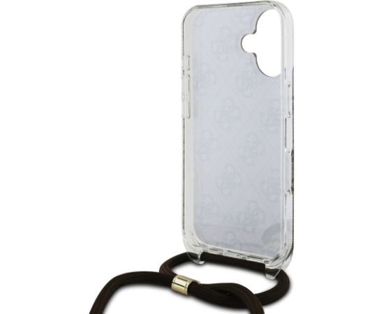 Guess IML 4G Printed Crossbody Strap Case Aizsargapvalks priekš Apple iPhone 16 Neoriģinālie Maciņi