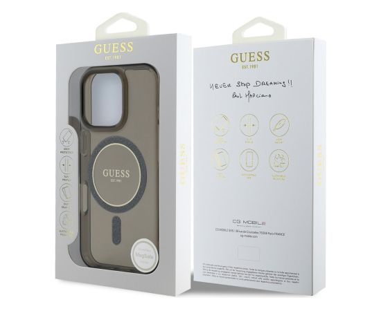 Guess IML Glitter Ring MagSafe Case Чехол для Apple iPhone 16 Pro Чехлы - альтернативные