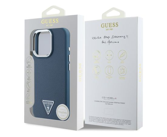 Guess PU Grained Triangle Logo Case Чехол для Apple iPhone 16 Pro Чехлы - альтернативные