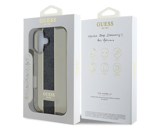 Guess IML Middle 4G Stripe Case Чехол для Apple iPhone 16 Чехлы - альтернативные