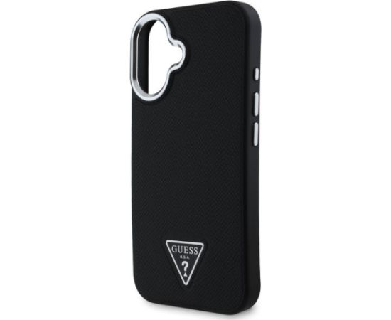 Guess PU Grained Triangle Logo Case Чехол для Apple iPhone 16 Чехлы - альтернативные