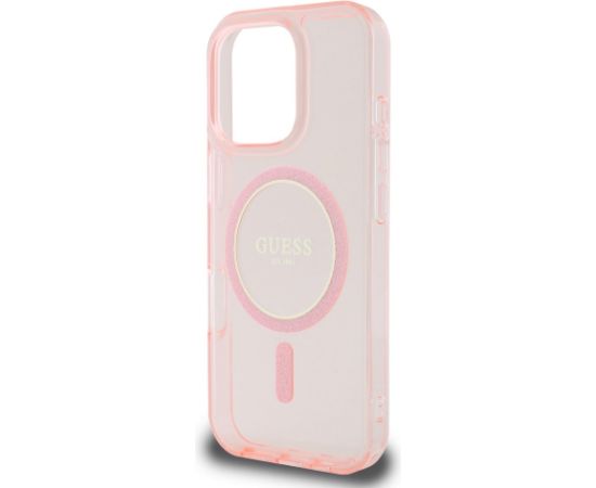 Guess IML Glitter Ring MagSafe Case Aizsargapvalks priekš Apple iPhone 16 Pro Max Neoriģinālie Maciņi