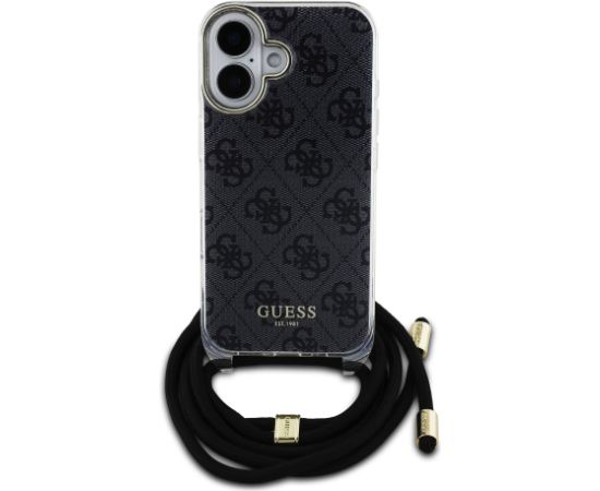 Guess IML 4G Printed Crossbody Strap Case Aizsargapvalks priekš Apple iPhone 16 Neoriģinālie Maciņi