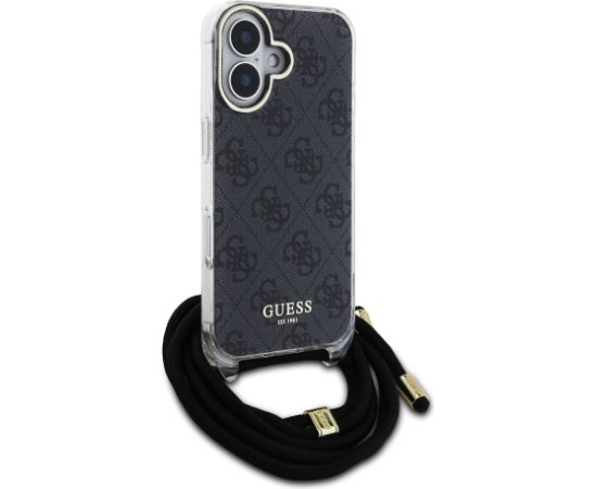 Guess IML 4G Printed Crossbody Strap Case Aizsargapvalks priekš Apple iPhone 16 Neoriģinālie Maciņi