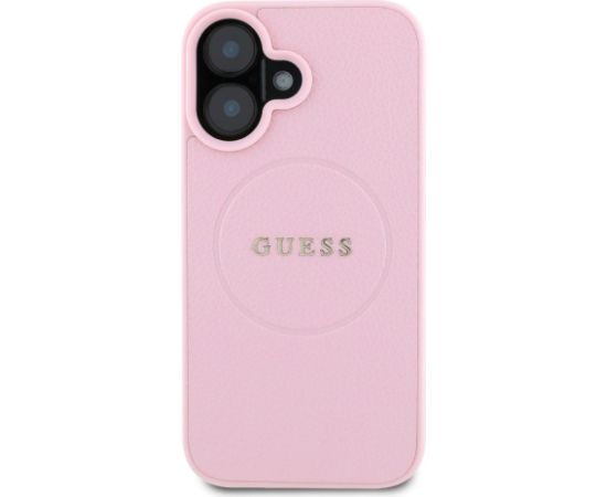 Guess PU Grained Classic Logo MagSafe Case Aizsargapvalks priekš Apple iPhone 16 Neoriģinālie Maciņi