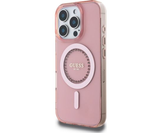 Guess IML Rhinestones Ring MagSafe Case Чехол для Apple iPhone 16 Pro Чехлы - альтернативные