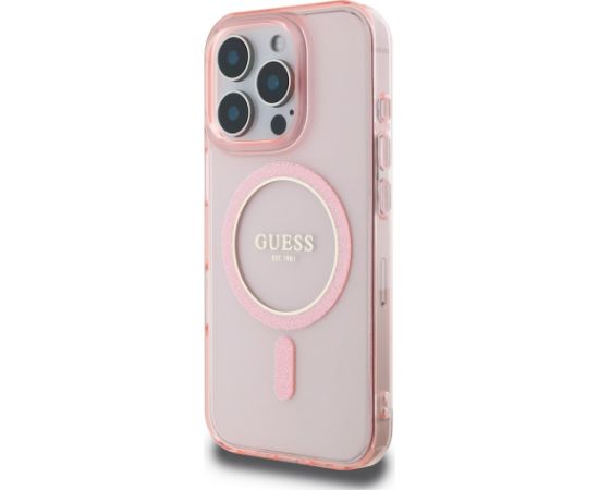 Guess IML Glitter Ring MagSafe Case Чехол для Apple iPhone 16 Pro Чехлы - альтернативные
