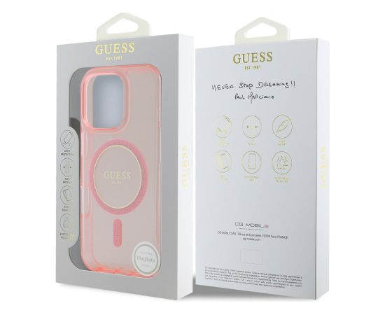 Guess IML Glitter Ring MagSafe Case Чехол для Apple iPhone 16 Pro Чехлы - альтернативные