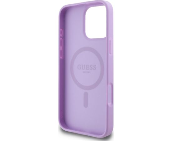 Guess Saffiano Peony Stamp MagSafe Case Aizsargapvalks priekš iPhone 16 Pro Neoriģinālie Maciņi