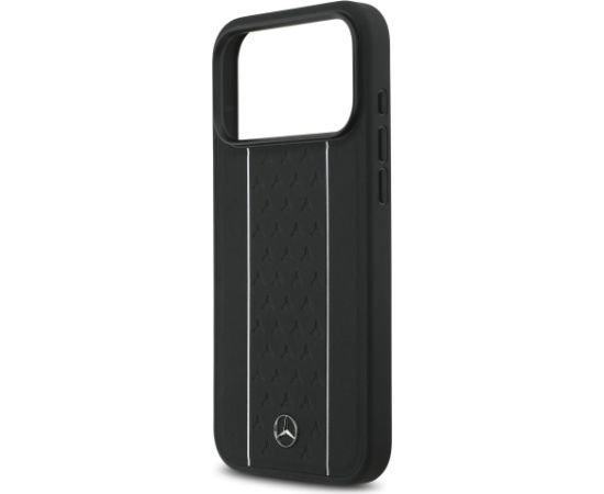 Mercedes Leather Star Pattern and Stripes MagSafe Case Aizsargapvalks priekš Apple iPhone 17 Pro Max Neoriģinālie Maciņi