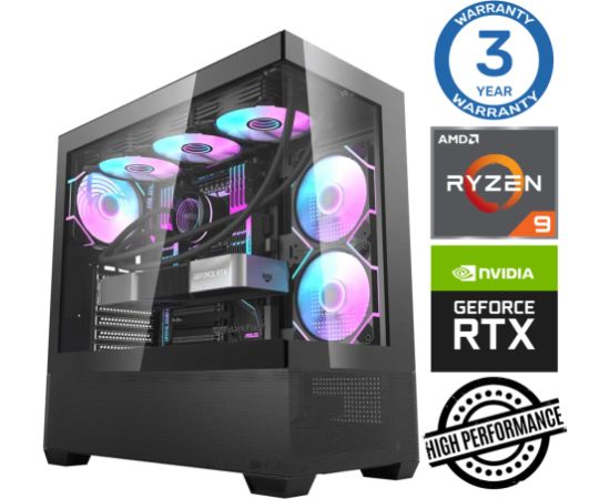 INTOP Ryzen 9 5900X 32GB 1TB SSD M.2 NVME+2TB RTX4070 12GB no-OS Personālie datori