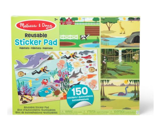Spin Master Melissa & Doug Arts and Crafts: Habitats - Reusable Sticker Pads (20155935) интерактивные игрушки