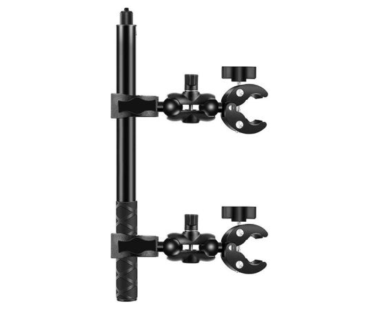 Motorcycle/bicycle mount PULUZ with two clamps and selfie stick 150 cm Штативы и Аксессуары