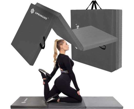Springos Vingrošanas paklājiņš 180 cm pelēks Jaunumi - Sports