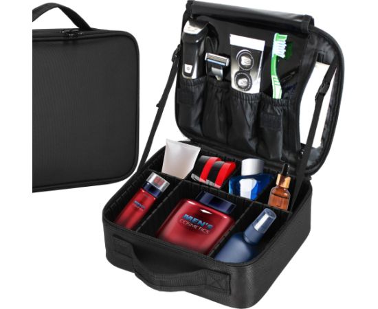 Ceļojumu organizators kosmētikai, kosmētikas soma ar regulējamiem nodalījumiem, Springos HA7492 melns Mugursomas
