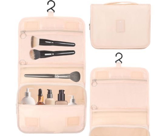 Дорожный органайзер для косметики Springos HA7489 23x19x9,5 см косметичка для самолета бежевый Сумки и рюкзаки