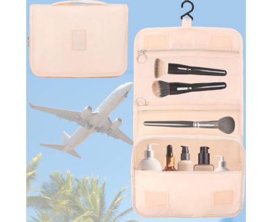 Дорожный органайзер для косметики Springos HA7489 23x19x9,5 см косметичка для самолета бежевый Сумки и рюкзаки