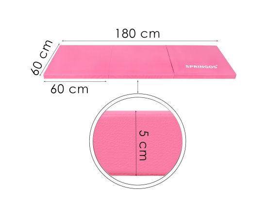 Salokāms vingrošanas paklājs Springos FA0061 180 cm Jaunumi - Sports