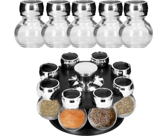 Garšvielu plaukts ar burciņām Springos KI0080 Jaunumi, mēbeles, māja