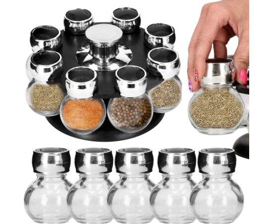 Garšvielu plaukts ar burciņām Springos KI0080 Jaunumi, mēbeles, māja