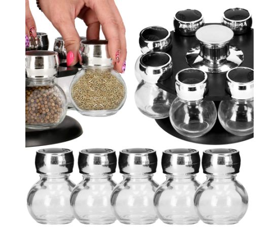 Garšvielu plaukts ar burciņām Springos KI0080 Jaunumi, mēbeles, māja