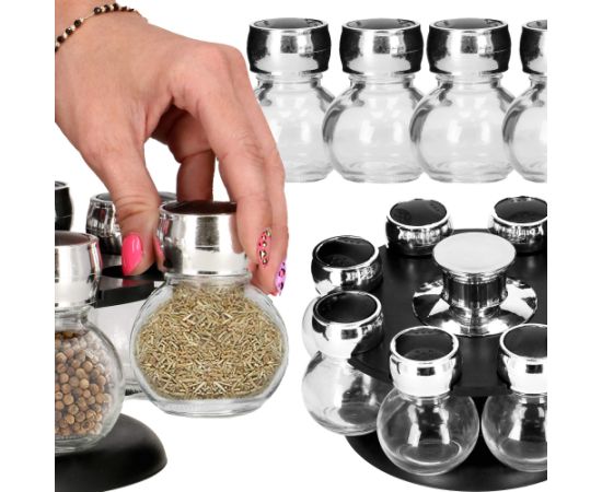 Garšvielu plaukts ar burciņām Springos KI0080 Jaunumi, mēbeles, māja