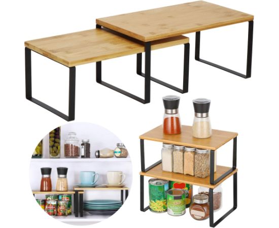 Бамбуковые кухонные полки Springos KI0152 Новости, мебель, дом