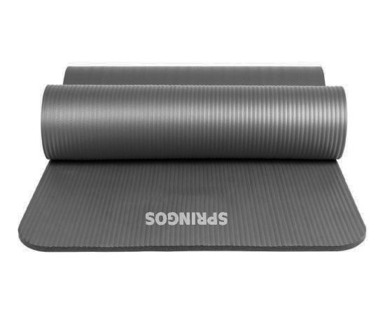Коврик для йоги Springos YG0001 180 см серый Велосипеды