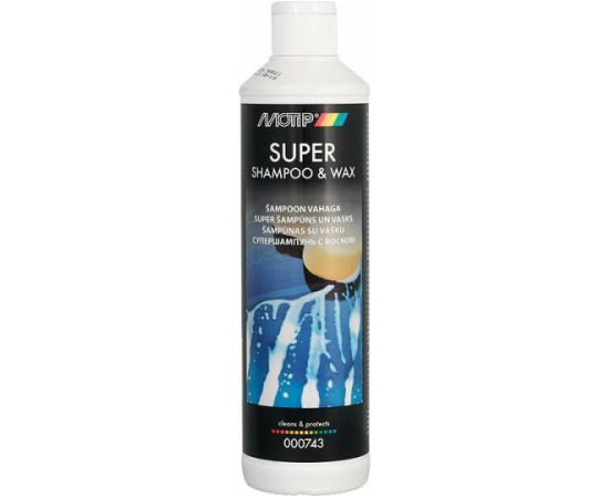 SUPER SHAMPOO & WAX 500ml, Motip Смазочные материалы и технические жидкости
