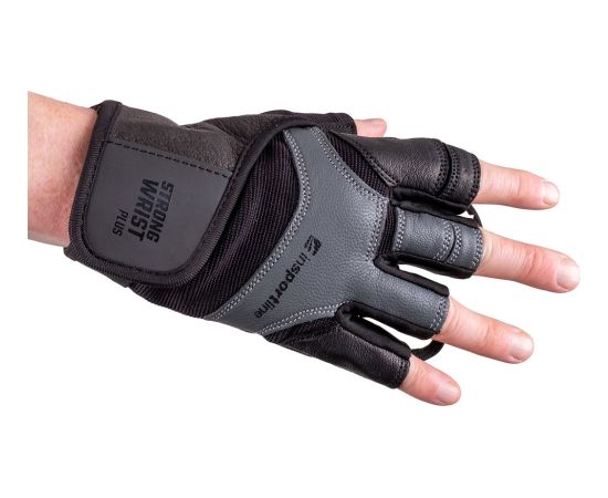 Fitnesa cimdi inSPORTline StrongWrist Plus fitnesa cimdi, saites un jostas