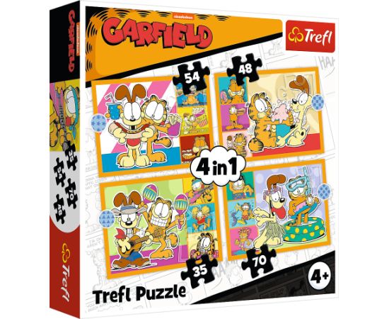 TREFL GARFIELD Комплект пазлов 4в1 Гарфилд Пазлы