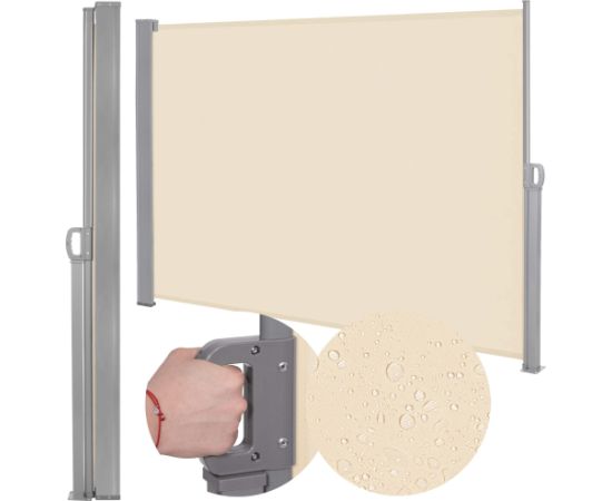 Sānu markīze Springos AW0005 350x180 cm gaiši bēšā krāsā Nojumes un aksesuāri