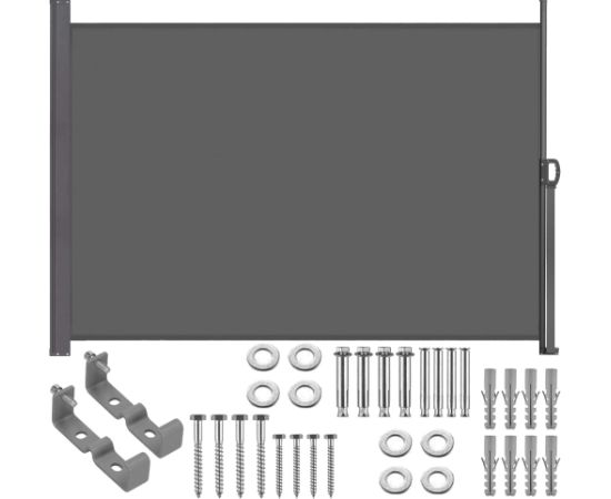 Боковая маркиза Springos AW0001 250x160 см раздвижная графитовая штора Тенты и аксессуары