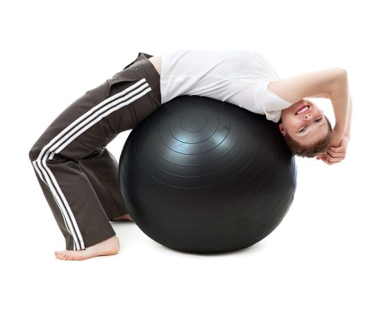 Фитнес мяч Springos FB0014 65 см с насосом черный Велосипеды