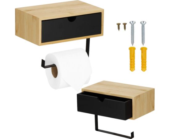 Tualetes papīra turētājs ar plauktu Springos HA7332 Aksesuāri vannas istabām