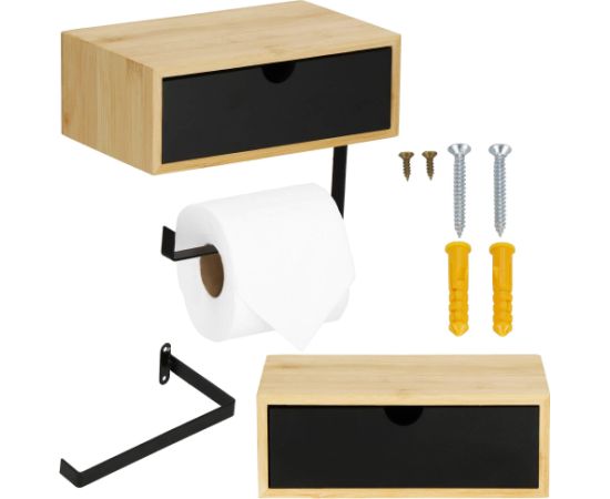 Tualetes papīra turētājs ar plauktu Springos HA7332 Aksesuāri vannas istabām