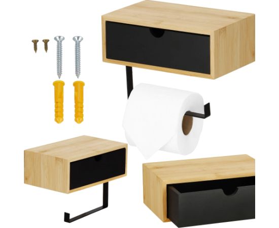 Tualetes papīra turētājs ar plauktu Springos HA7332 Aksesuāri vannas istabām