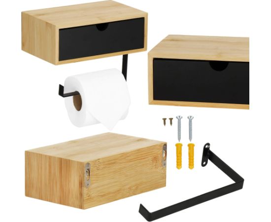 Tualetes papīra turētājs ar plauktu Springos HA7332 Aksesuāri vannas istabām