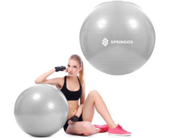 Мяч для упражнений с насосом Springos FB0008 75см Велосипеды