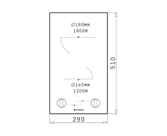 Ceramic hob Pyramis black Электрическая поверхность