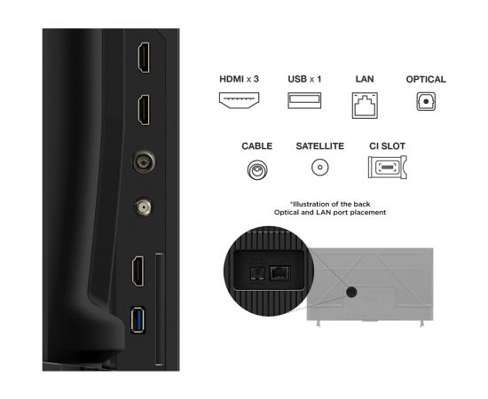 TCL 50P69K TV 127 cm (50") 4K Ultra HD Smart TV Wi-Fi Black Телевизоры