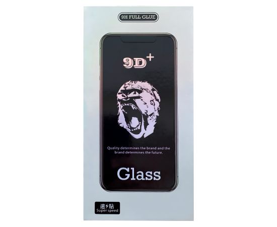 Tempered glass 9D Gorilla Apple iPhone 16 black Ekrānu aizsardzība