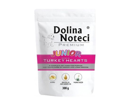 Dolina Noteci Pies 300g JUNIOR serca z indyka SASZETKA /10 Suņu barība
