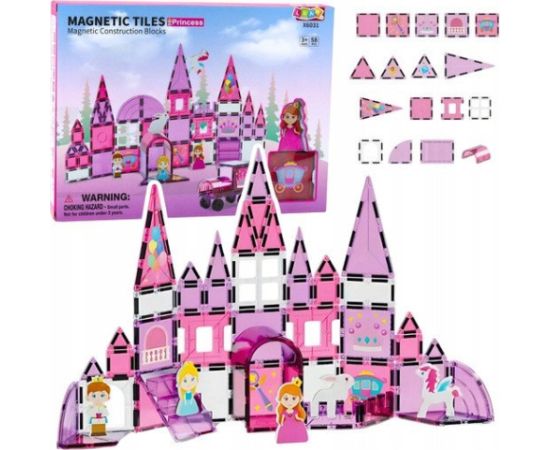 Leantoys Klocki magnetyczne różowe 58el Конструкторы