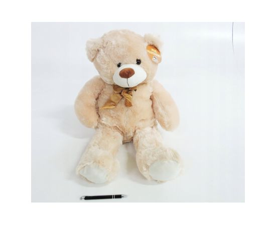 Madej Maskotka Miś pluszowy z kokardką 70 cm brązowy Mīkstās rotaļlietas