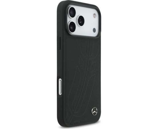 Mercedes Leather Large Laurel Leave MagSafe Case Aizsargapvalks priekš Apple iPhone 17 Pro Max Neoriģinālie Maciņi