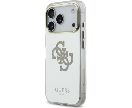 Guess PC/TPU Mirror 4G Glitter Logo MagSafe Case Aizsargapvalks priekš Apple iPhone 17 Pro Max Neoriģinālie Maciņi