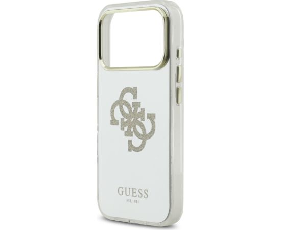 Guess PC/TPU Mirror 4G Glitter Logo MagSafe Case Aizsargapvalks priekš Apple iPhone 17 Pro Max Neoriģinālie Maciņi